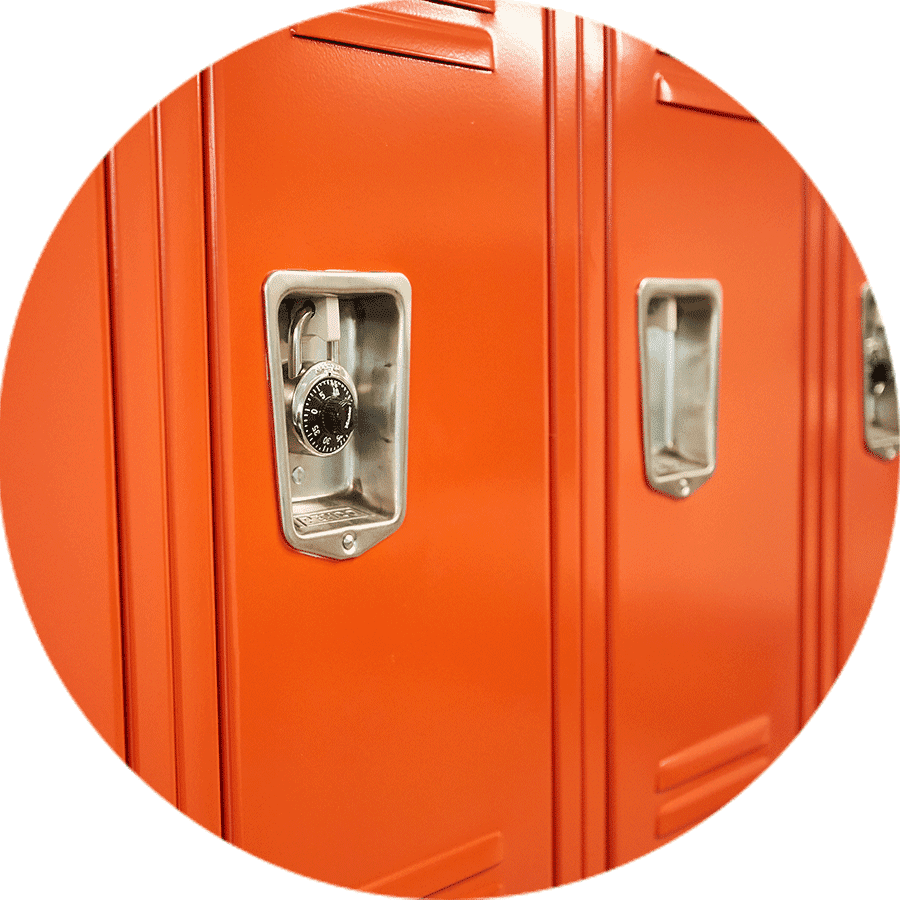 orange lockers