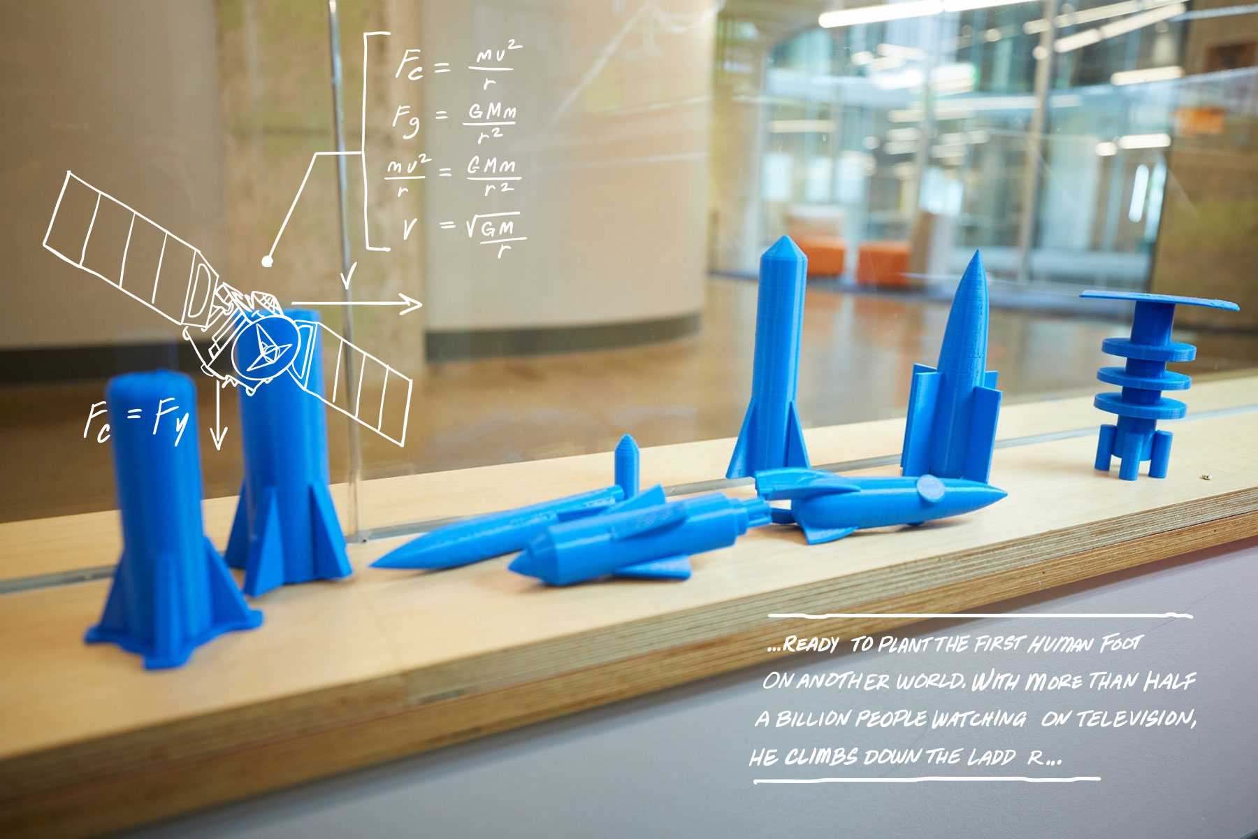 small plastic rocket models