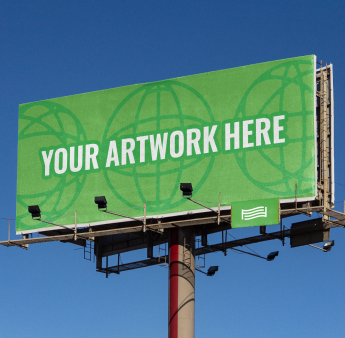 Billboard reading "Your Artwork Here"