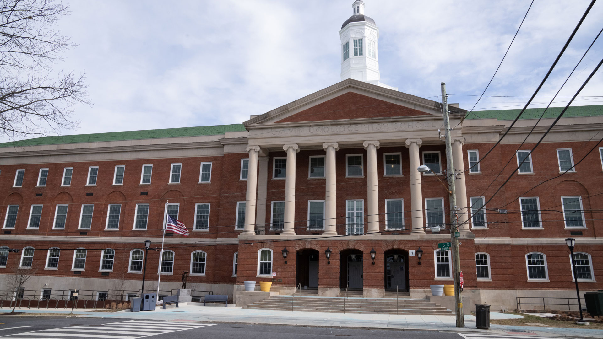 exterior of calvin coolidge high school